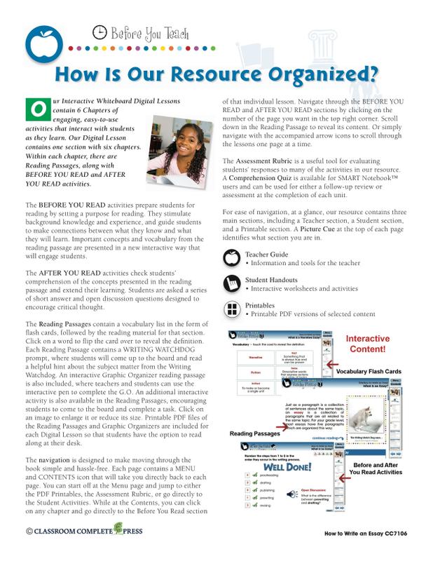 How To Write An Essay Interactive Whiteboard Lessons