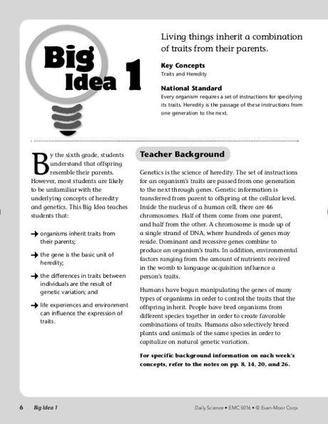 Daily Science, Grade 6+