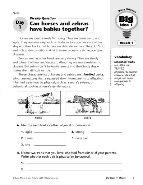 Daily Science, Grade 6+