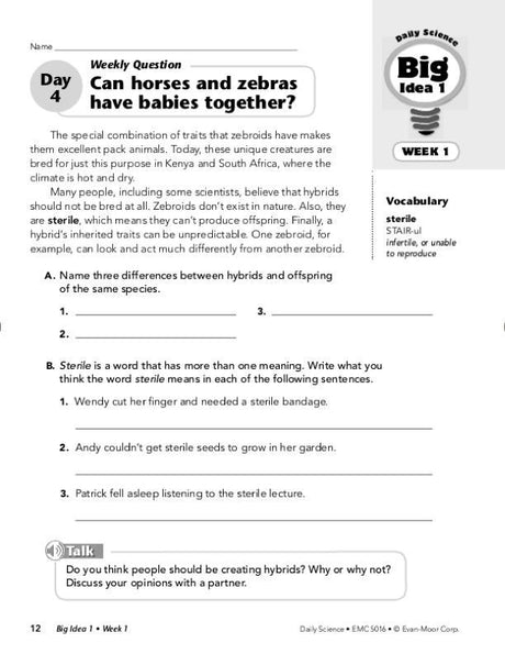 Daily Science, Grade 6+