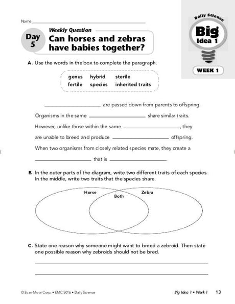 Daily Science, Grade 6+