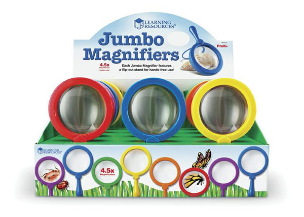 Learning Resources Primary Science Jumbo Magnifiers, Set of 12 ...