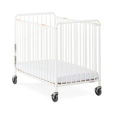 Chelsea™ Compact Steel Non-Folding Crib, Slatted, 4" Evacuation Casters