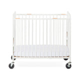 Chelsea™ Compact Steel Non-Folding Crib, Slatted, 4" Evacuation Casters