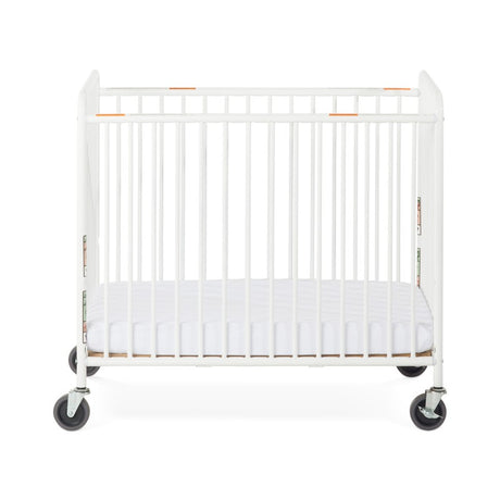 Chelsea™ Compact Steel Non-Folding Crib, Slatted, 4" Evacuation Casters