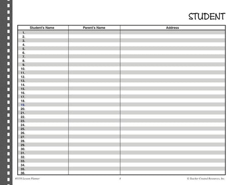 The Lesson Planner Lesson Plan Book