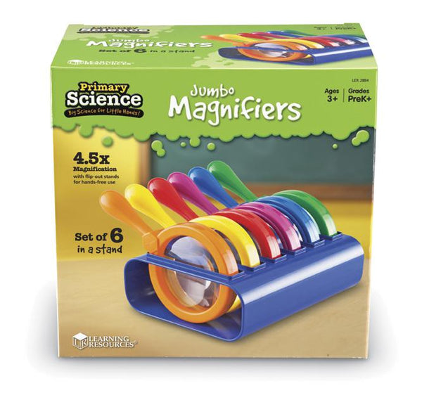 Learning Resources Primary Science Jumbo Magnifiers with Stand ...