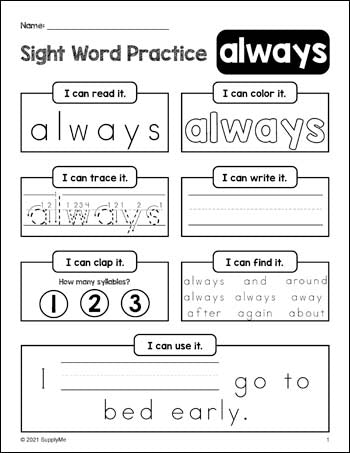 Second Grade Sight Words Bundle - Dolch 2nd Grade Sight Word Worksheets, Printables, Flash Cards, And More - 24 Activities