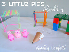Fun Story Props for Retelling The 3 Little Pigs!