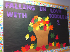"FALL-ing In Love..." Fall Leaves Bulletin Board Idea