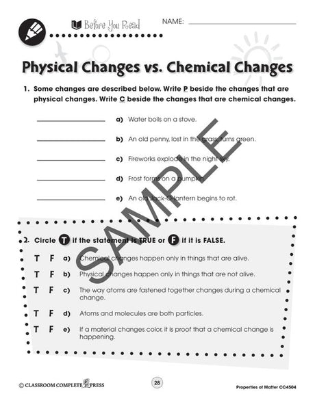 Matter & Energy Series Properties Of Matter
