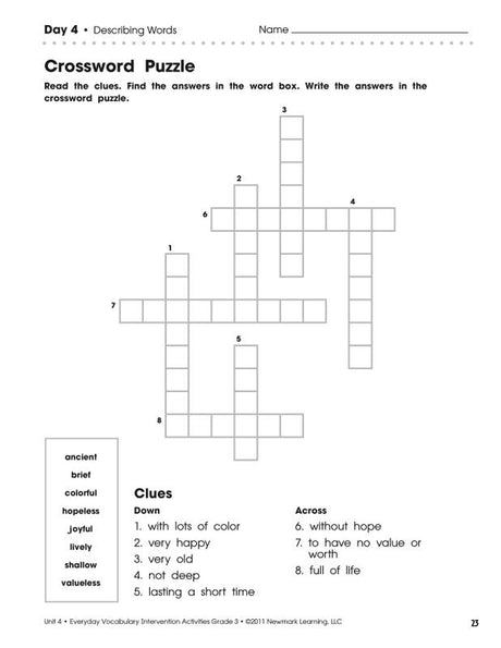 Everyday Vocabulary Intervention Activities, Grade 3