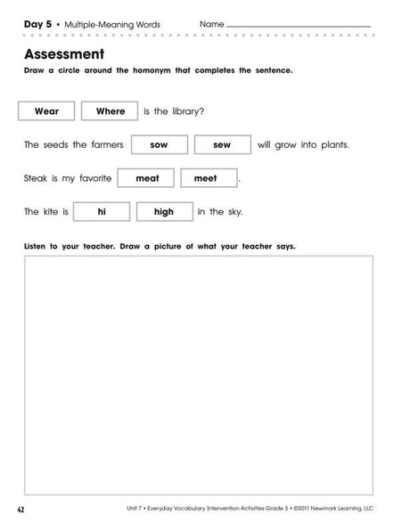 Everyday Vocabulary Intervention Activities, Grade 3