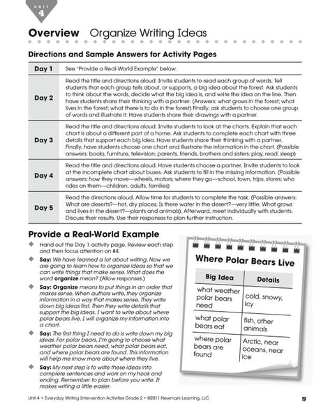 Everyday Writing Gr 2 Intervention Activities