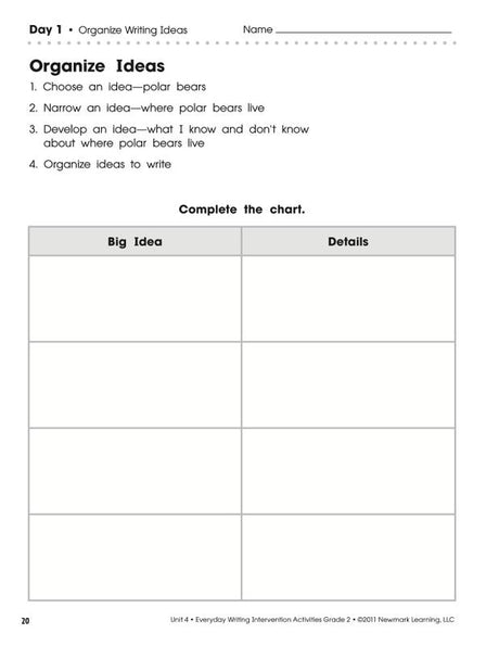 Everyday Writing Gr 2 Intervention Activities