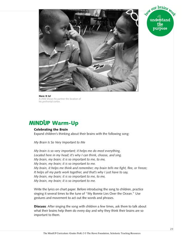 Mind Up Program Script Scholastic The MindUP Curriculum: Grades PreK–2 | SC-526712 – SupplyMe