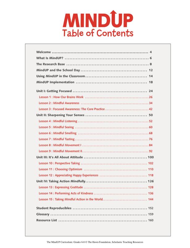 Mind Up Program Script Scholastic The MindUP Curriculum: Grades 6–8 | SC-526714 – SupplyMe