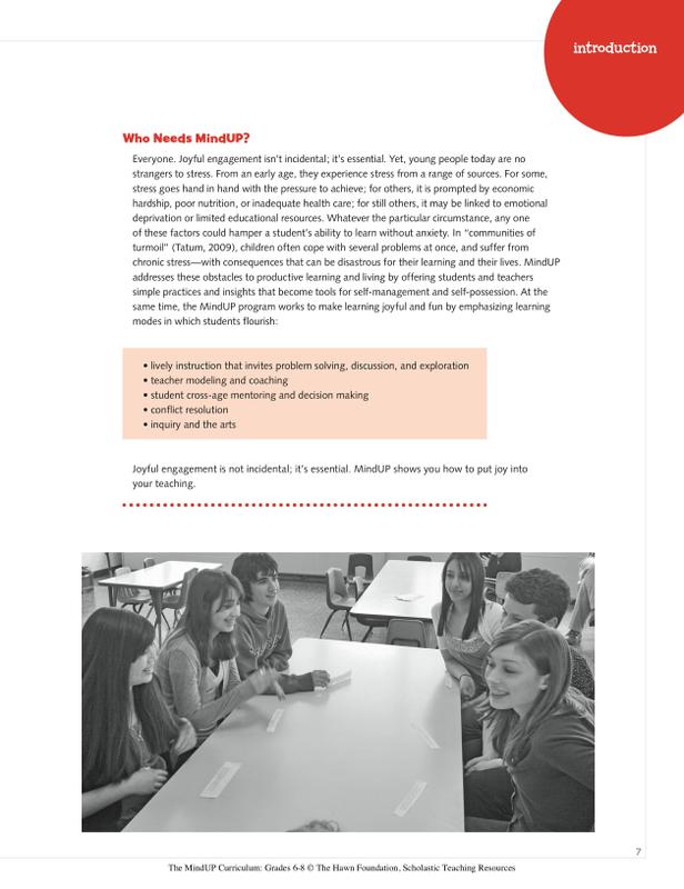 Mind Up Program Script Scholastic The MindUP Curriculum: Grades 6–8 | SC-526714 – SupplyMe