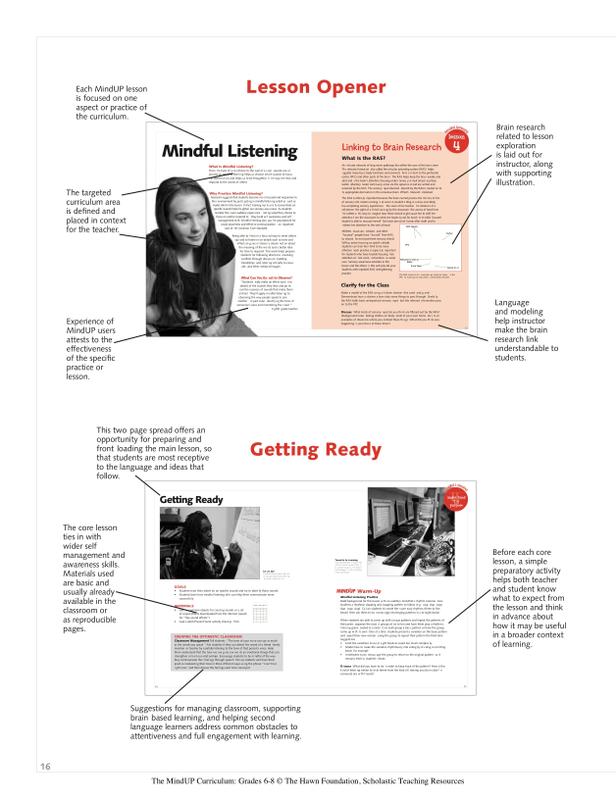 Mind Up Program Script Scholastic The MindUP Curriculum: Grades 6–8 | SC-526714 – SupplyMe