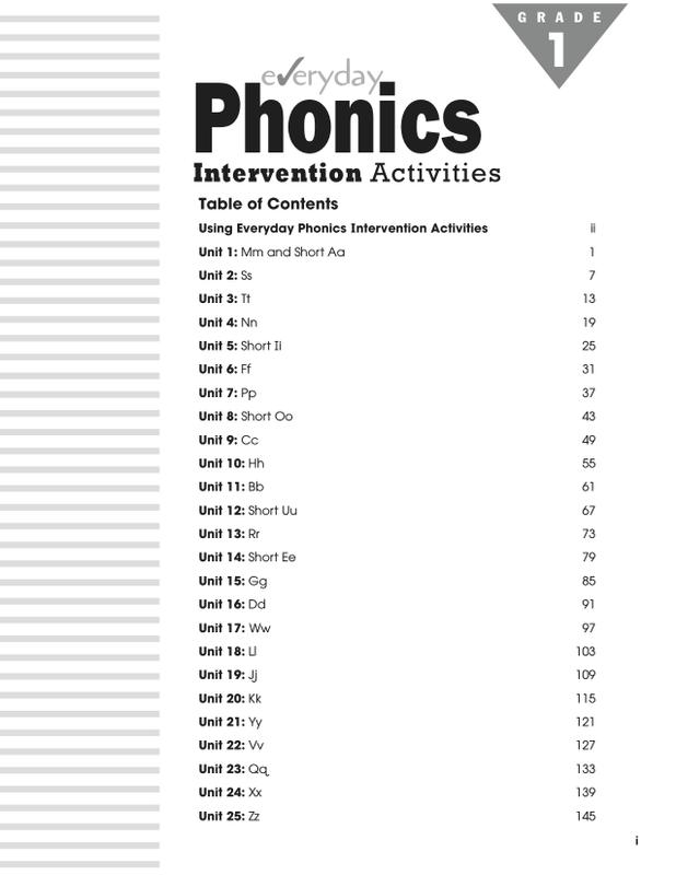 Everyday Phonics Gr 1 Intervention Activities