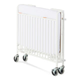 StowAway™ Compact Steel Folding Crib, White