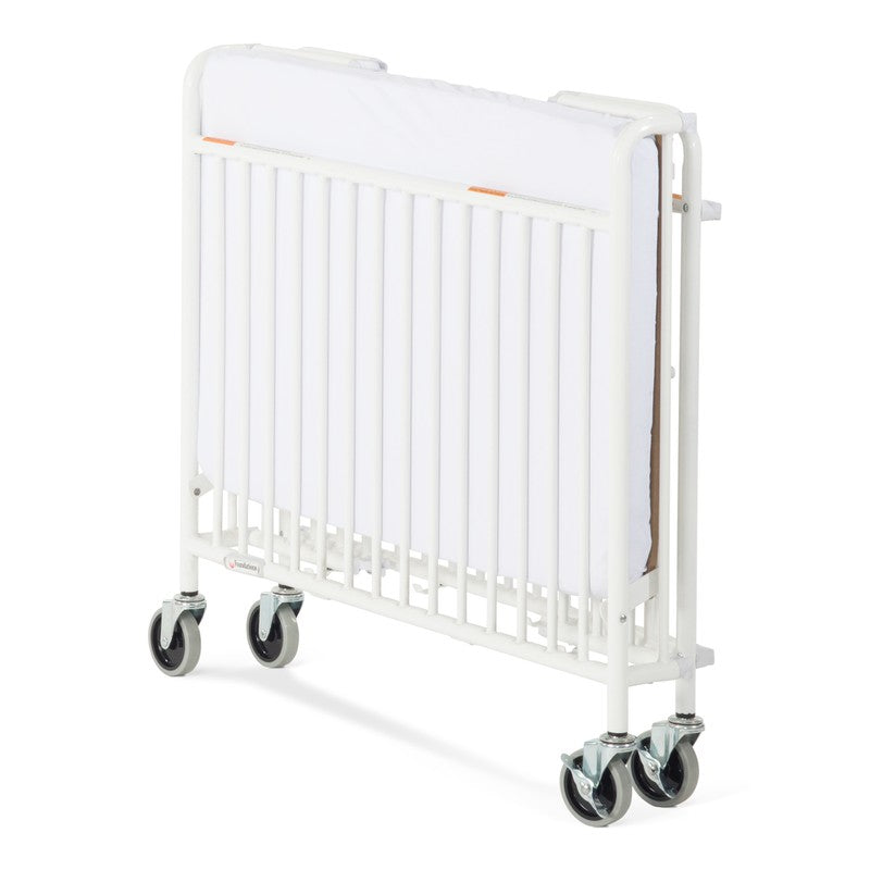 StowAway™ Compact Steel Folding Crib, White