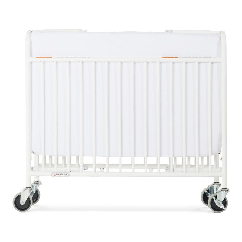 StowAway™ Compact Steel Folding Crib, White