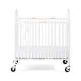 Pinnacle™ Compact Steel Folding Crib, White with Foam Mattress