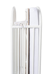 Pinnacle™ Compact Steel Folding Crib, White with Foam Mattress