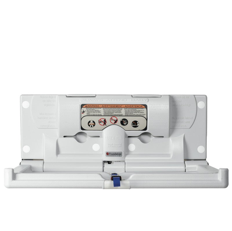 Light Gray Polyethylene Surface-Mounted Changing Station, Horizontal