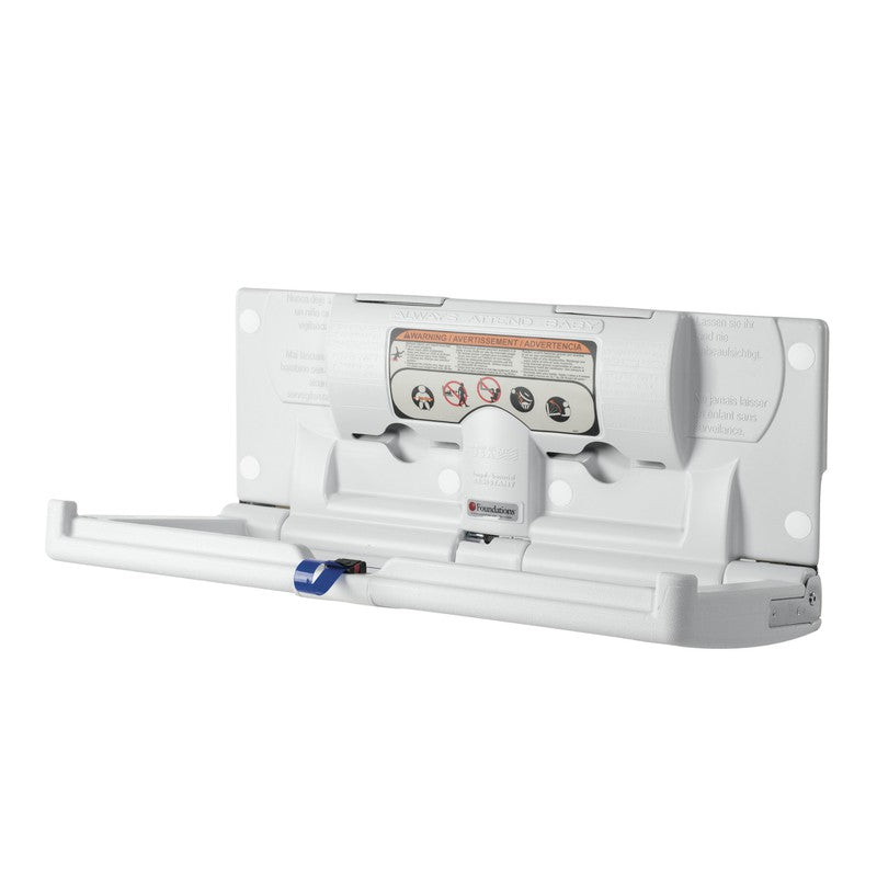 Light Gray Polyethylene Surface-Mounted Changing Station, Horizontal