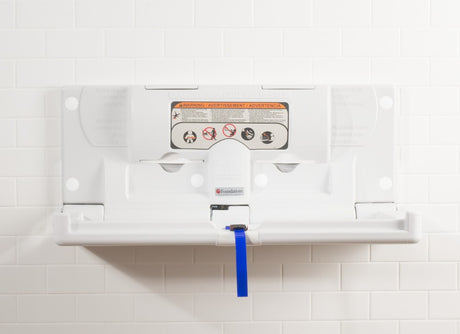 Light Gray Polyethylene Surface-Mounted Changing Station, Horizontal