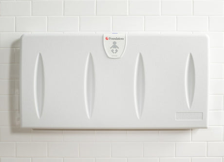 Light Gray Polyethylene Surface-Mounted Changing Station, Horizontal
