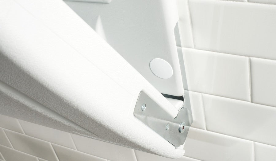 Light Gray Polyethylene Surface-Mounted Changing Station, Horizontal