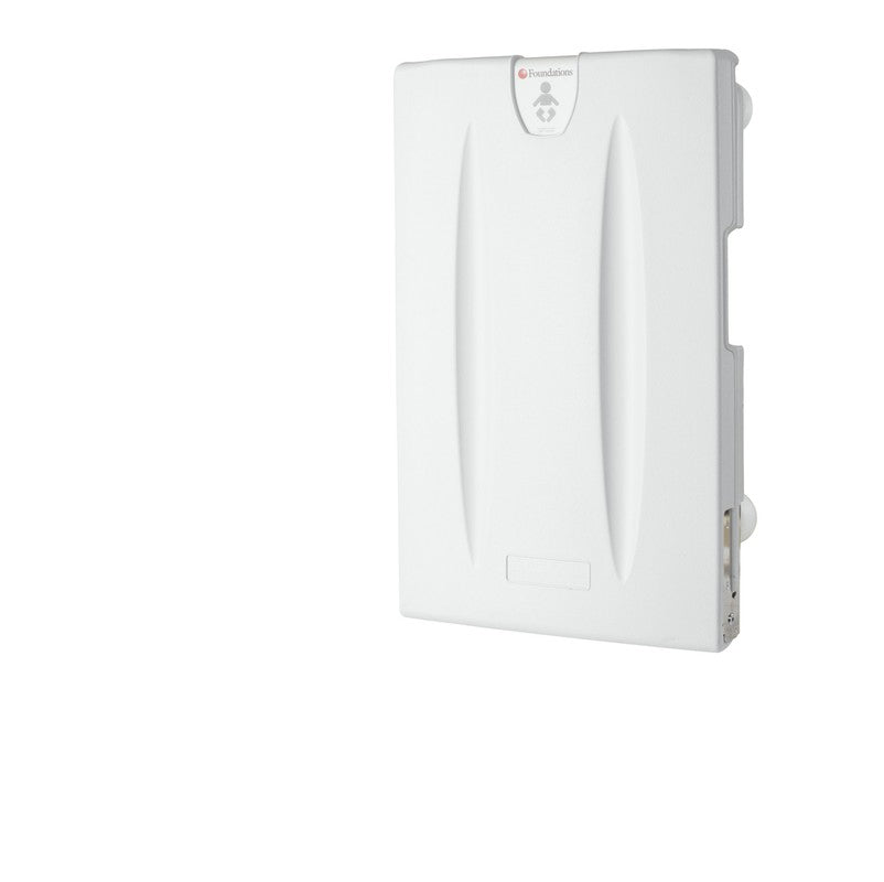 Light Gray Polyethylene Surface-Mounted Changing Station, Vertical