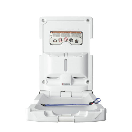Light Gray Polyethylene Surface-Mounted Changing Station, Vertical