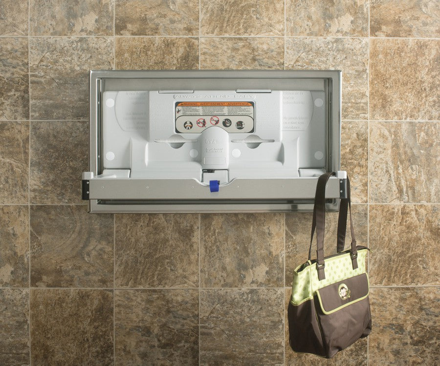 Clad Stainless Steel Changing Station, Surface-Mounted