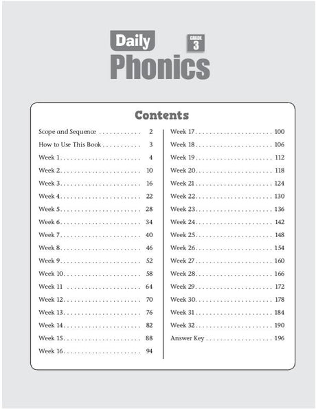 Daily Phonics, Grade 3