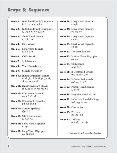 Daily Phonics, Grade 3