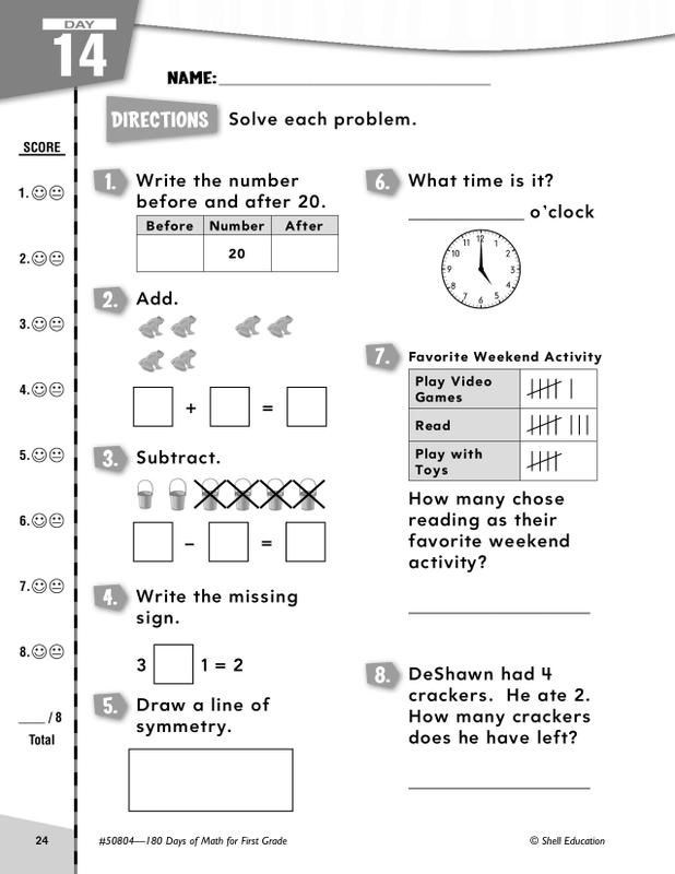 Shell Education 180 Days Of Math Gr 1 | SEP50804 – SupplyMe