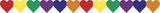 Colored Hearts Bulletin Board Border