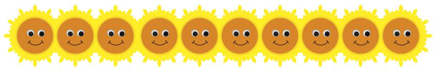 Happy Suns Bulletin Board Border