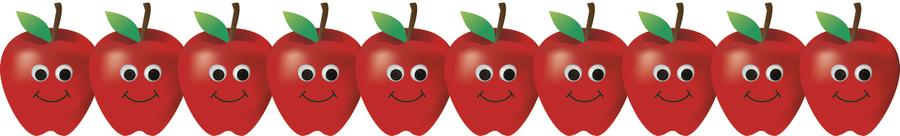 Happy Apples Die-Cut Bulletin Board Border