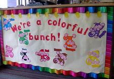 We're A Colorful Bunch! - Monkey Themed Back To School Bulletin Board Idea