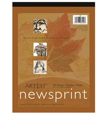 Art1st® Newsprint Pads, 9" x 12", 50 Sheets