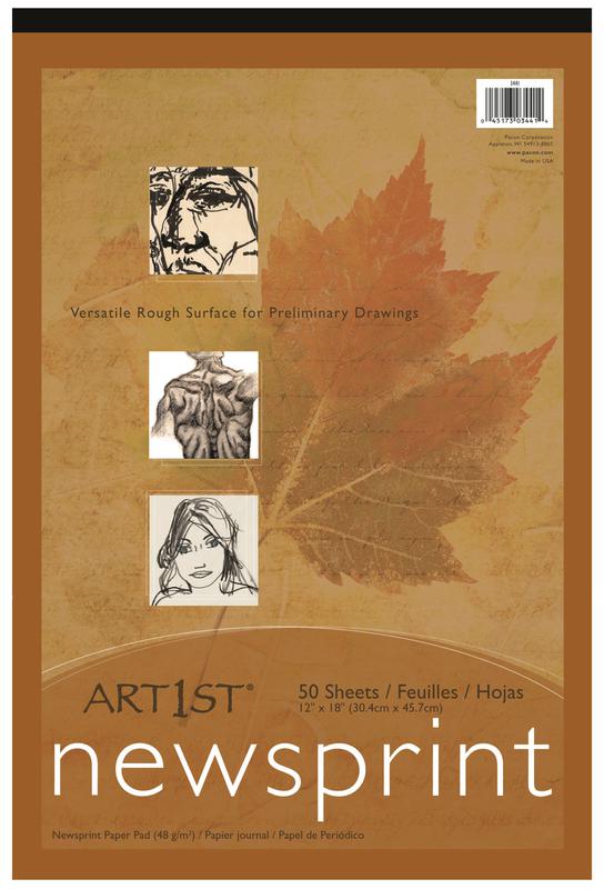 Art1st® Newsprint Pads, 12" x 18", 50 Sheets