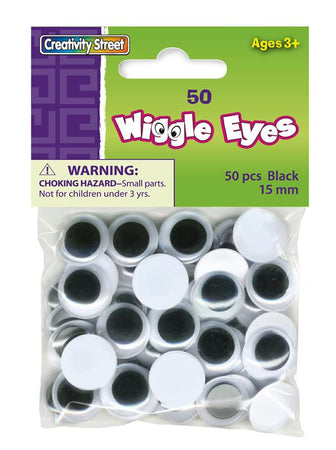 Creativity Street Jumbo Wiggle Eyes, Black/White - 100 pack