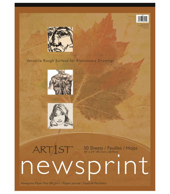 Art1st® Newsprint Pads, 18" x 24", 50 Sheets