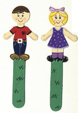 People Shaped Wood Craft Sticks - 36 Pieces