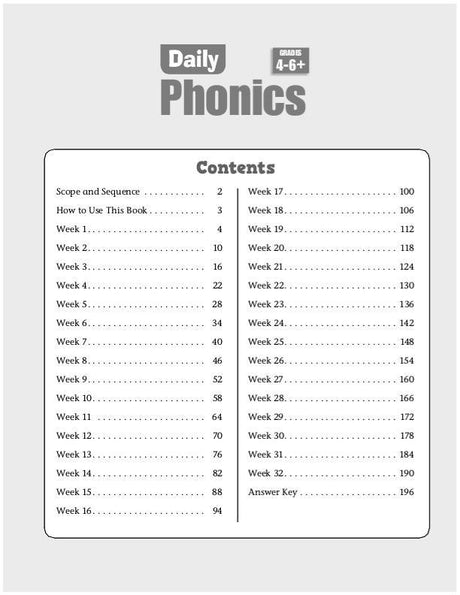 Daily Phonics, Grade 4-6+